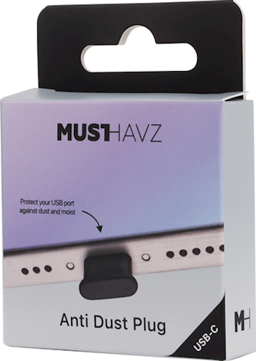 Musthavz Dust Plug USB-C - 3 pieces - Black, White & Clear