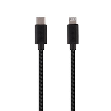 Musthavz GoEasy USB-C to Lightning Nylon Cable 1m, black