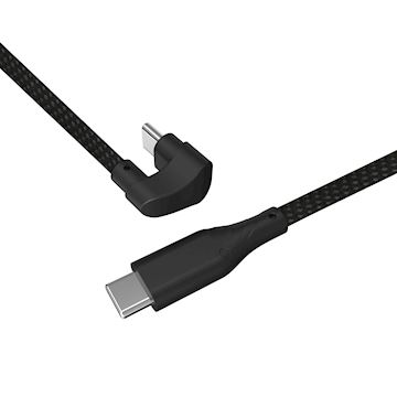 Musthavz FlatAngle 180° USB-C Cable 1.2 meter, black