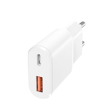 Musthavz SlimLine 2 Port USB-A + USB-C Charger 30W, white
