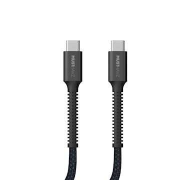 Musthavz USB-C to USB-C Unbreakable Kevlar Cable, 1.0 meter